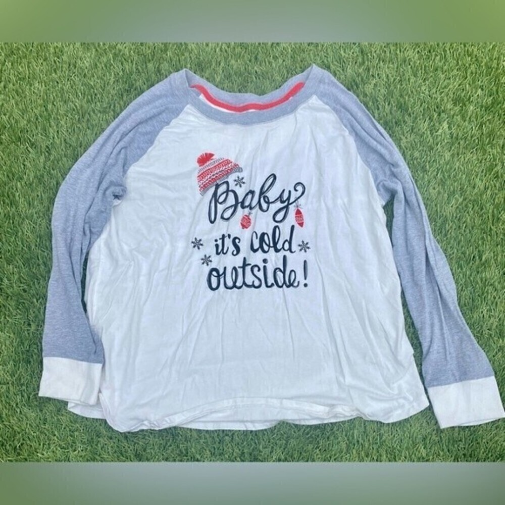 Cuddl Duds Size XXL Sleep Pajama Baby it’s Cold Jersey Knit Crew Neck Top ULN